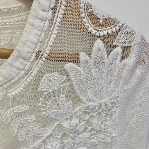 ANTHROPOLOGIE Deletta Linen Top with Lace - Picture 6 of 11